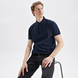 Nautica Erkek Lacivert Slim Fit Kısa Kollu Polo Yaka T-Shirt