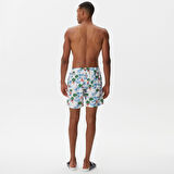 Nautica Erkek Beyaz Baskılı Deniz Şortu