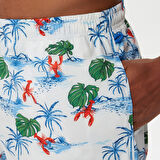 Nautica Erkek Beyaz Baskılı Deniz Şortu