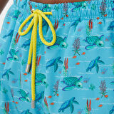 Nautica Erkek Mavi Baskılı Deniz Şortu