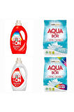 Aquabor 4 Kg Renkliler İçin+ 4 Kg Beyazlar+ Boron Sıvı Deterjan Renkli Ve Beyazlar İçin(26*2 Yıkama)