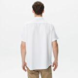 Nautica Erkek Beyaz Classic Fit Kısa Kollu Gömlek