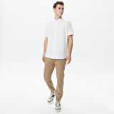 Nautica Erkek Beyaz Classic Fit Kısa Kollu Gömlek