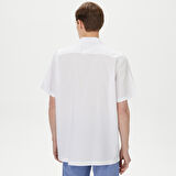 Nautica Erkek Beyaz Classic Fit Kısa Kollu Gömlek