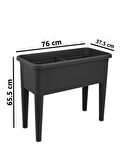 Omnipazar SO-AB03 Dekoratif Ayaklı Bahçe Yetiştirme Saksı 60 Litre No 3