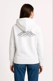Kadın Salaş Stil Beyaz Nihilist Penguen Özel Tasarım Oversize Kapüşonlu Sweatshirt