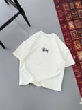 Baskılı Erkek Günlük Stil Beyaz Oversize Tişört