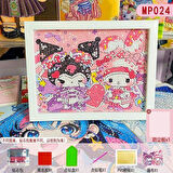 Kuromi My Melody Diy Kendin Yap Fotoğraf Çerçeveli Mozaik Elmas Boyama 2