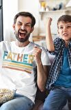 Oversize Father Baba Yazılı Tişört, Babalar Günü Temalı T-Shirt