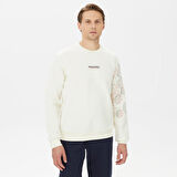 Nautica Erkek Beyaz Standart Fit Sweatshirt