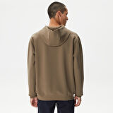 Nautica Erkek Kahverengi Standart Fit Kapüşonlu Sweatshirt