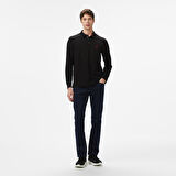 Nautica Erkek Siyah Classic Fit Uzun Kollu Polo Yaka T-Shirt