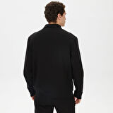 Nautica Erkek Siyah Standart Fit Dik Yakalı Sweatshirt