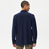 Nautica Erkek Lacivert Classic Fit Uzun Kollu Polo Yaka T-Shirt