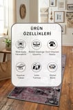Ehl-91 Modern Dijital Baskı Yıkanabilir Kaymaz Yolluk Halı