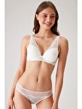 Pierre Cardin Dolgulu Bralet Sütyen Takım Ekru
