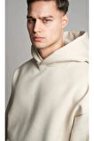 Erkek Bej Rengi Oversize Sweatshirt