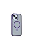 iPhone 15 Uyumlu Fuchsia Magsafe Arka  Kapak