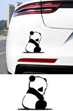 Üzgün Panda Araba Etiket Sticker 19Cm