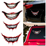 Tehlikeli Dişler Sticker Yapıştırması 19 CM