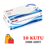 Beybi Nitril Eldiven Pudrasız Orijinal Mavi Medium M Boy 10 Kutu (1000 Adet)