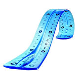 Yeşil Esnek Plastik Cetvel Flexy Cetvel Kırılmayan Cetvel 30 Cm - 1 Adet
