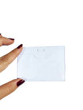 Pvc Yaka Kartlığı Yaka Kartı Kılıfı Kart Koruyucu 9,5x7 cm - 10 Adet
