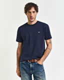 GANT Erkek Lacivert Regular Fit Bisiklet Yaka T-Shirt