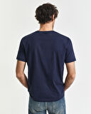 GANT Erkek Lacivert Regular Fit Bisiklet Yaka T-Shirt