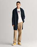 GANT Erkek Beyaz Regular Fit Bisiklet Yaka Logolu T-Shirt