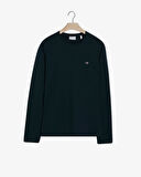 GANT Erkek Yeşil Regular Fit Bisiklet Yaka Uzun Kollu T-Shirt