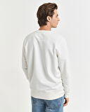 GANT Erkek Krem Regular Fit Bisiklet Yaka Sweatshirt
