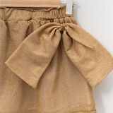 Kız Çocuk Kısa Kol T-shirt Simli Etek takım