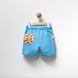 Erkek Çocuk Pamuklu Penye Baskılı Beli Lastikli Günlük Şort