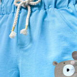 Erkek Çocuk Pamuklu Penye Baskılı Beli Lastikli Günlük Şort