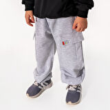 Erkek Çocuk Kargo Cepli Paçası Beli Lastikli 2ip Eşofman Altı %100 Pamuklu