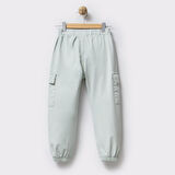 Erkek Çocuk Kargo Cepli Paçası Beli Lastikli Jogger Pantolon