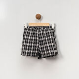 Ekose Tuvit Kumaş Çocuk Şort Etek %100 Pamuk