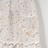 Kız Çocuk Müslin Elbse Kot Ceket İkili Takım