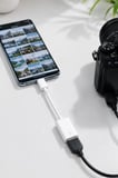 Özel Seri Ofis Kompakt Parça Kamera Adaptörü Type-c to Usb JH01515 Beyaz