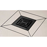 HÜPPE Master X Yalıtımlı. Noktasal Su Gideri 10x10 Titanyum Siyah_Yndn