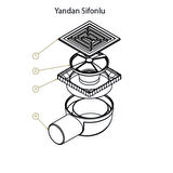 HÜPPE Master X Yalıtımlı. Noktasal Su Gideri 10x10 Titanyum Siyah_Yndn