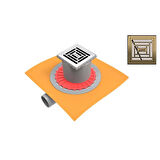 HÜPPE Master X Yalıtımlı Noktasal Su Gideri 10x10 P. Bakır Yndn