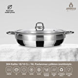 SAPHİRE SAPHİRE 30X09 BASIK TENCERE CAM KAPAK