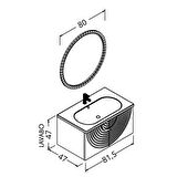 ORİZ 80 CM BANYO DOLABI BEYAZ  BOY DOLAP HARİÇ 