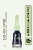 Flormar Parlak Bitişli Nefes Alabilen Vegan Oje-green Up Nail Enamel-013 Dark Navy-4251903324106