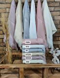 50X90 MYSOFT 6’LI SAÇAKLI ETAMİN HAVLU KAPİÇİNO