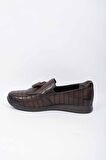 KAHVE KROKO HAKİKİ DERİ ERKEK CASUAL AYAKKABI CHELSY