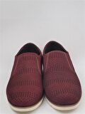 BORDO NUBUKLU ZIMBALI HAKİKİ DERİ ERKEK CASUAL AYAKKABI CHELSY