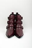 BORDO HAKİKİ DERİ KADIN BOT CHELSY